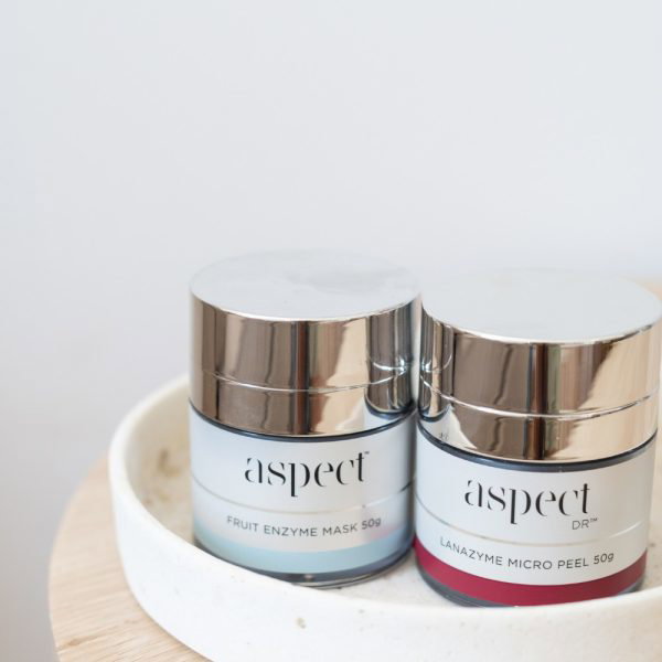 aspect fruit enzyme mask and aspect dr lanazyme micro peel