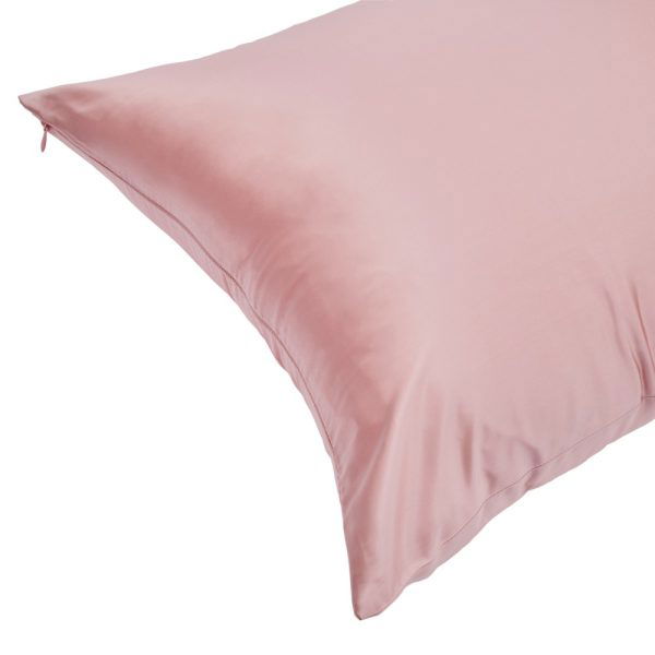 lunalux blush pink pillowcase close up