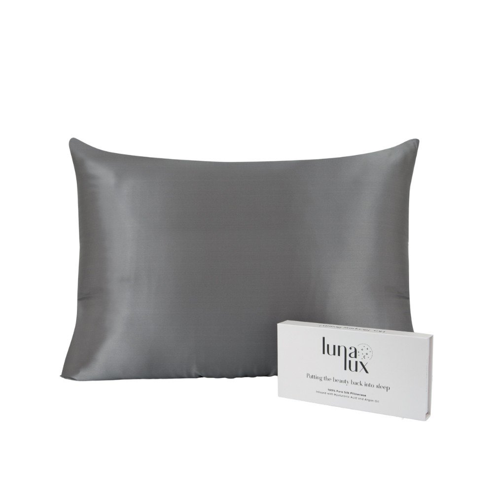 grey pillowcase