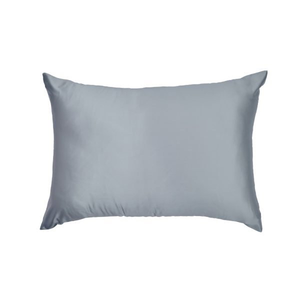 lunalux silver silk pillowcase