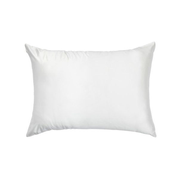 lunalux silk pillowcase pearl white