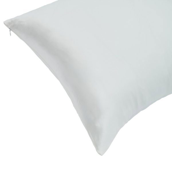 lunalux silk pillowcase white