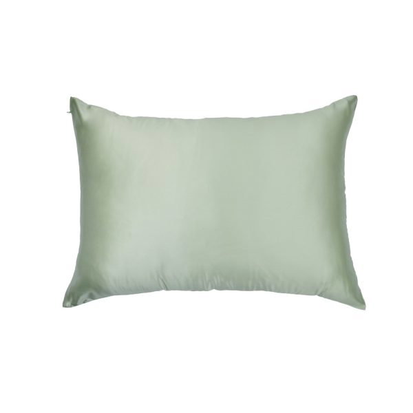 lunalux silk pillowcase sage green