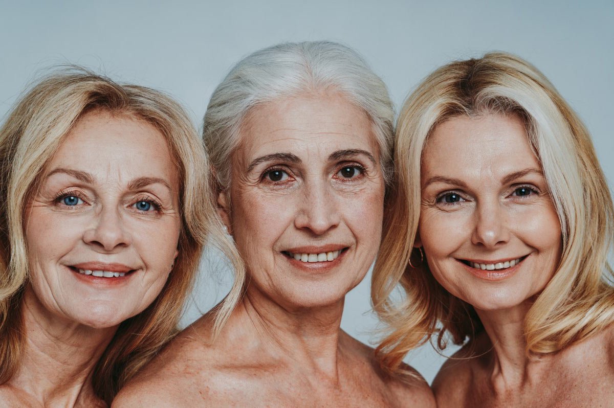 Closeup of three ladies smiling